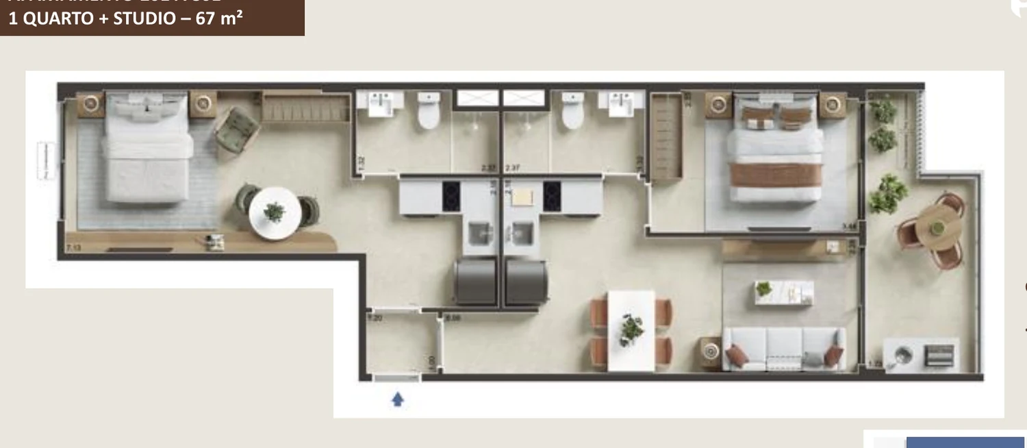67 m²